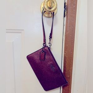 Coach glitter wristlet